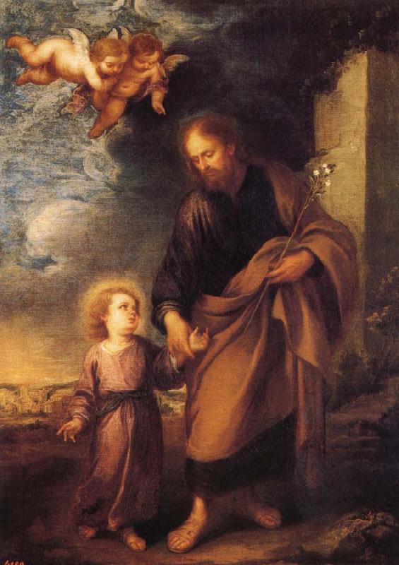 Bartolome Esteban Murillo St. John's and the child Jesus oil painting image